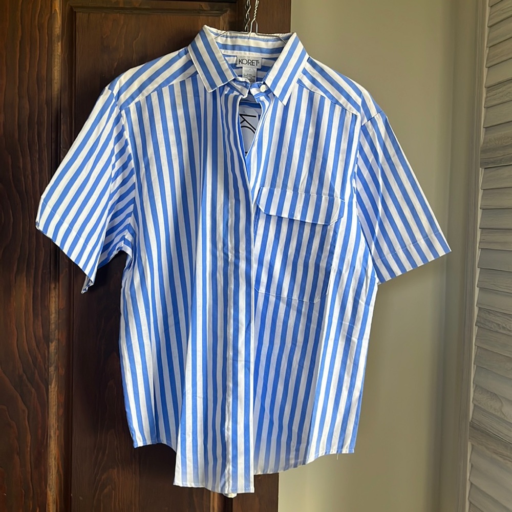 Vintage Deadstock Striped Button Up